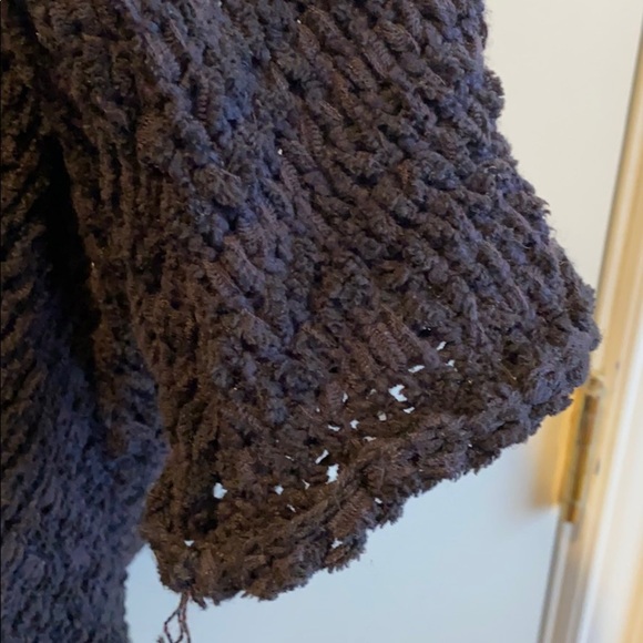 Free people off shoulder Black Sweater size M same day shipping - Picture 5 of 7